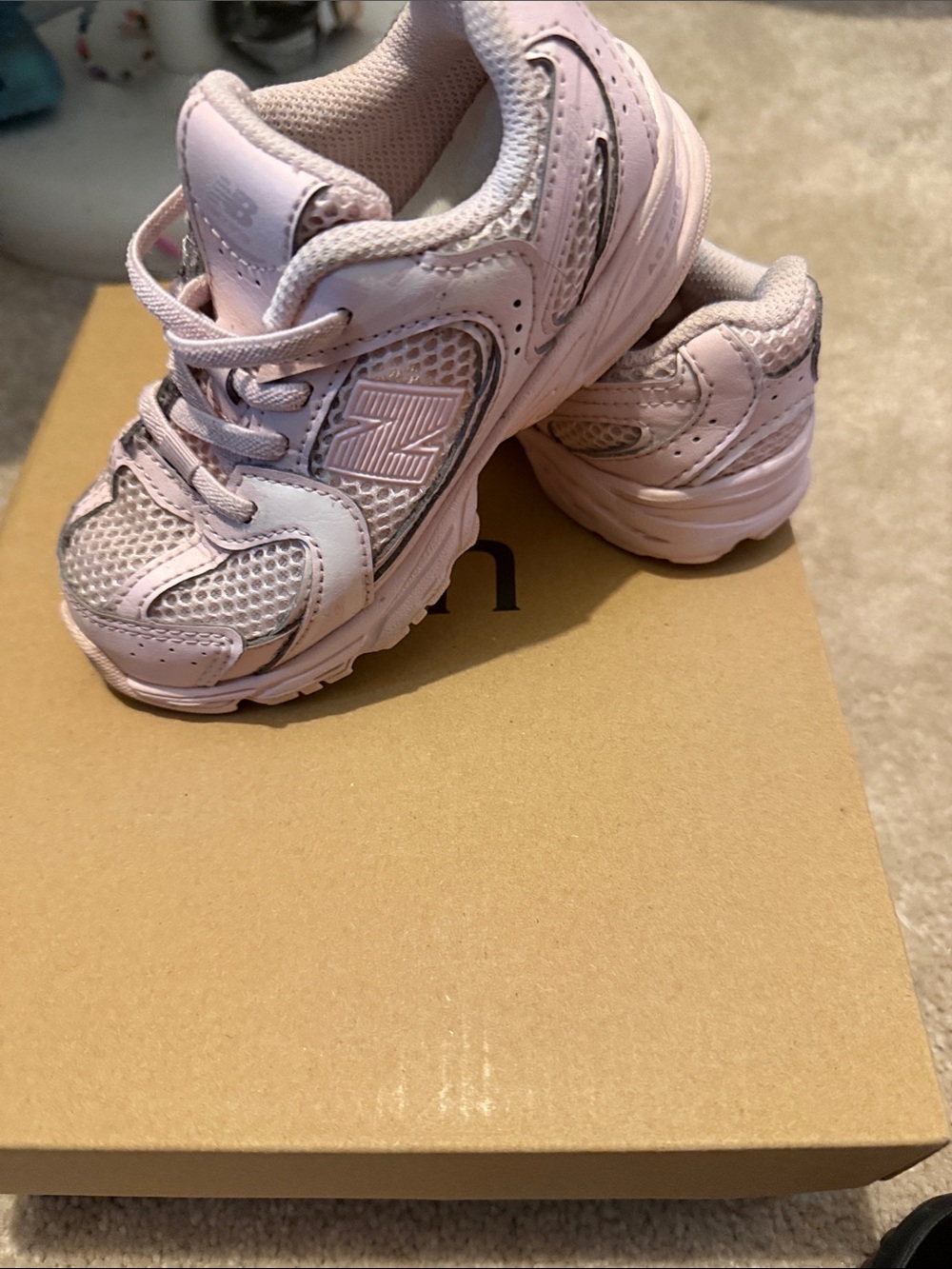New Balance Kids Light Pink Running Sneakers
